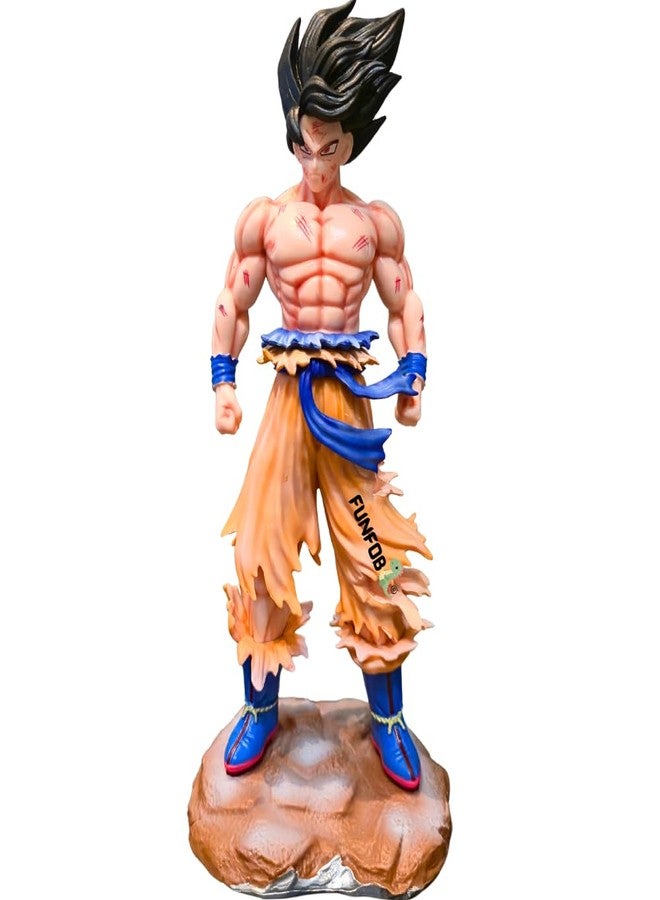 FUNFOB Anime Action Figure Height-23cm Collectible for Anime Fans PVC Multicolour | Go-k On Stone - Orange Black - Image 1